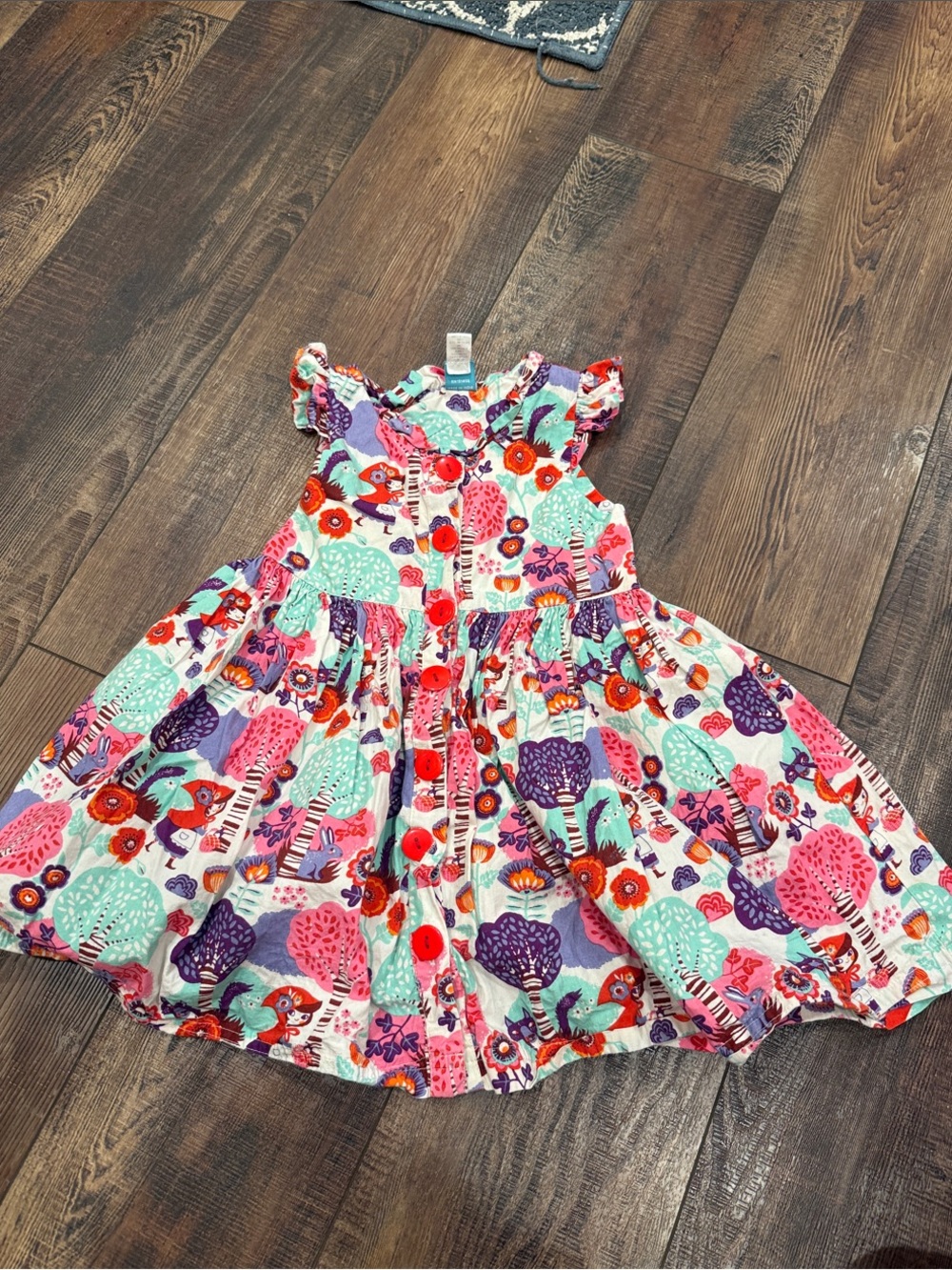 Miss Marmalade Girls Floral Button-Front Summer Dress, little red riding hood.